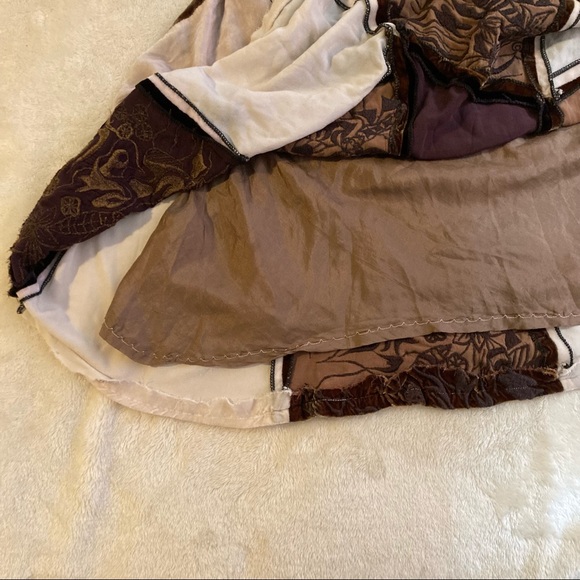 Unique Velvet Patchwork Skirt - Picture 3 of 4